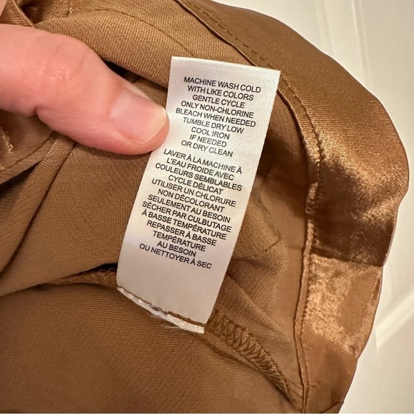 NWT Elie Tahari relaxed satin blazer jacket in walnut, size S - Picture 8 of 11